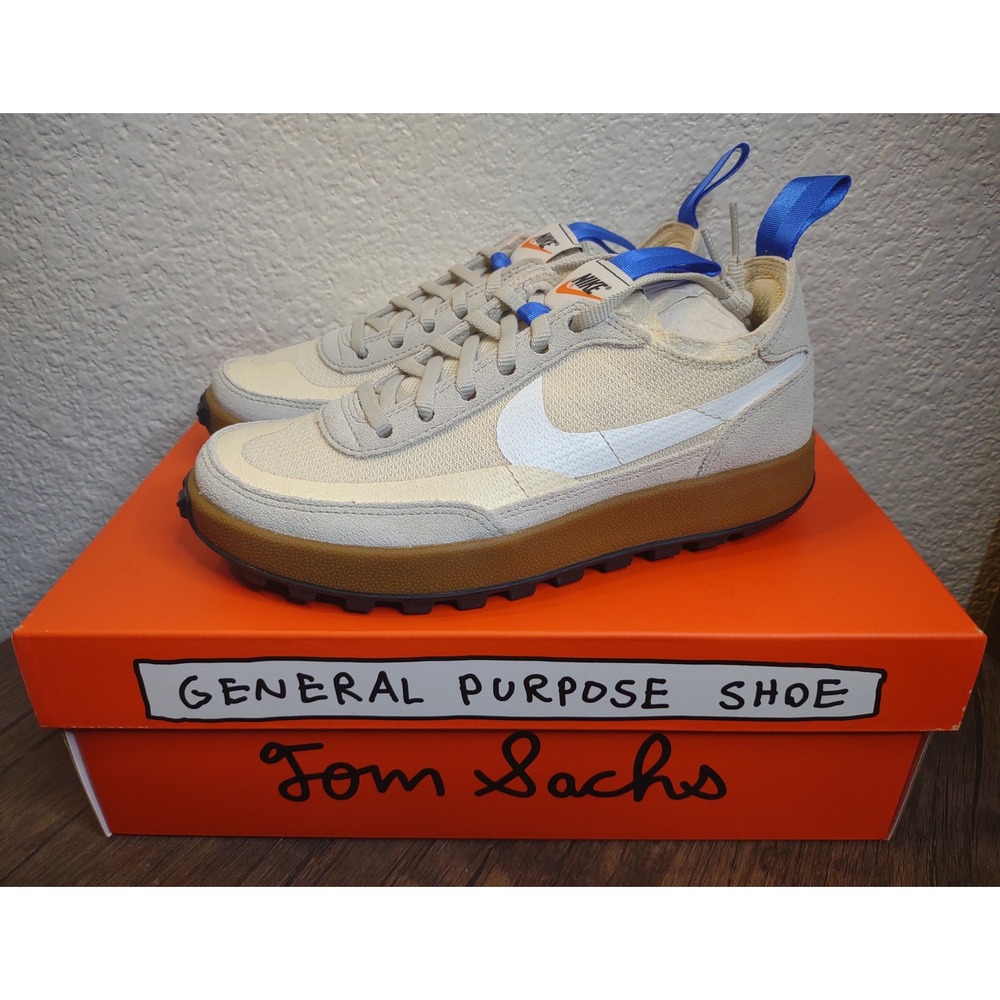 Tom Sachs x Nike General Purpose Shoe OG White Brown Blue GPS Size 6 W / 4.5 M